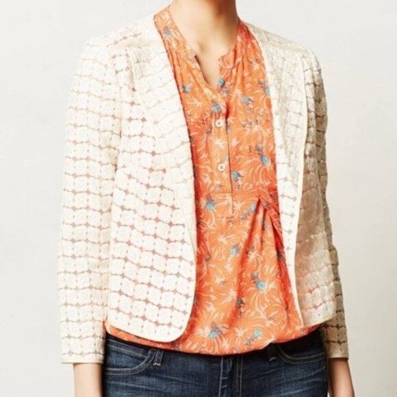 Anthropologie Sweaters - NWOT Anthropologie Lace Dress Topper Size M